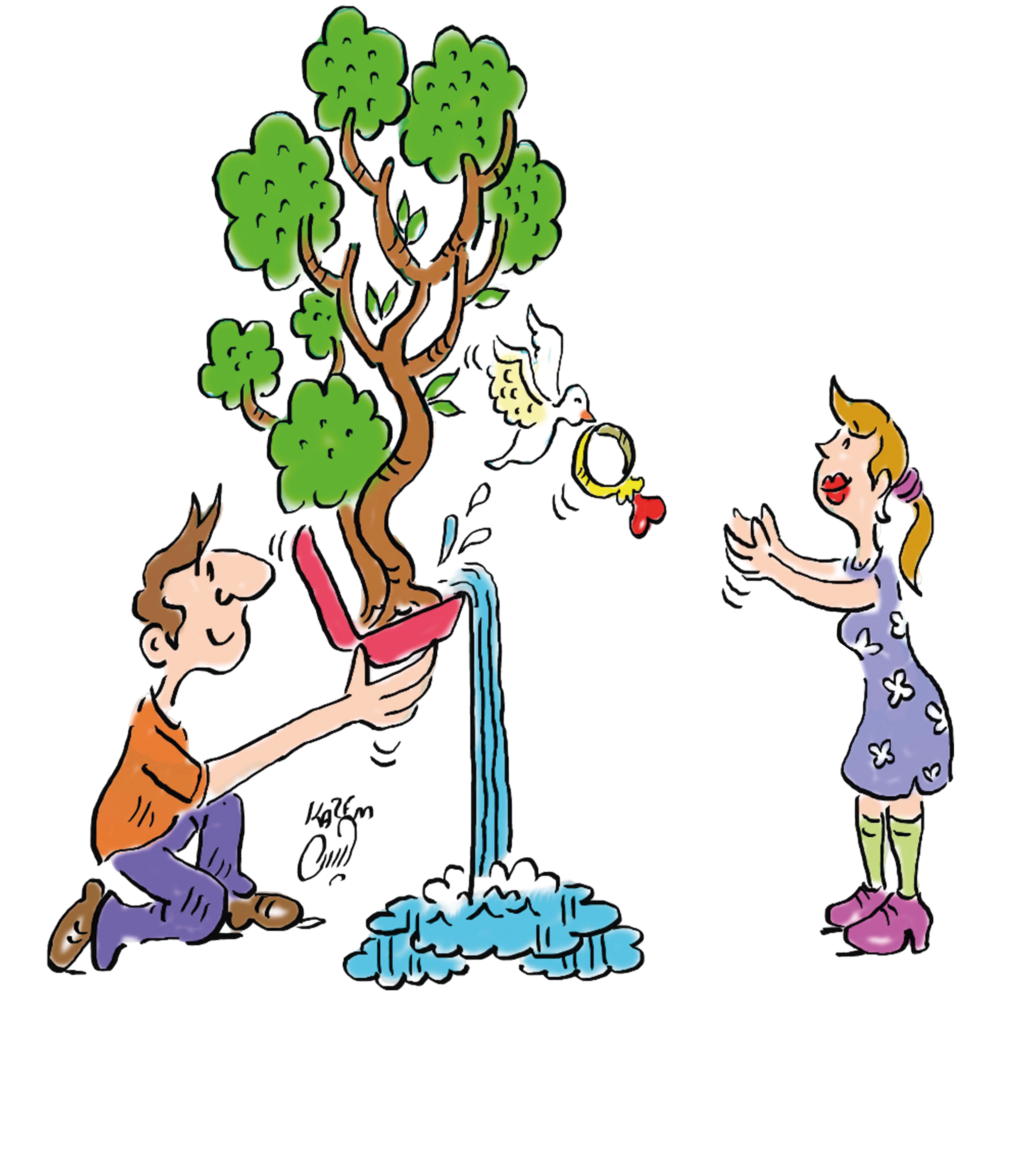 Tree- T Shirt by Hossein Kazem 