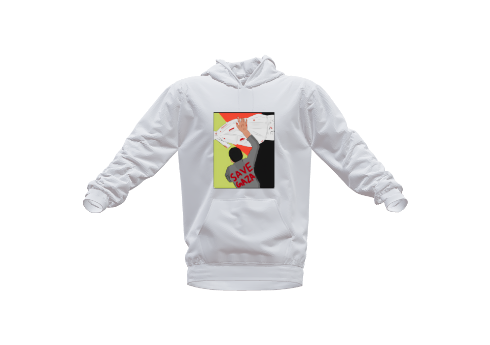 War in Gaza Hoodie by Bhat Mohammad Emaad