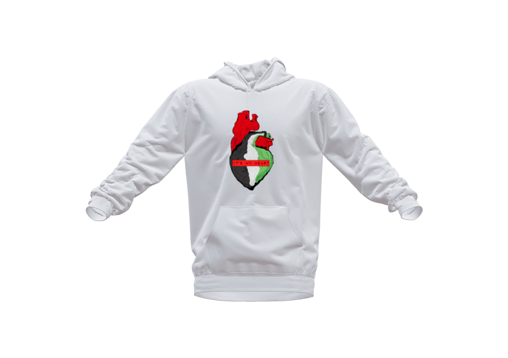 Heart of Palestine hoodie by Bhat Mohammad Emaad