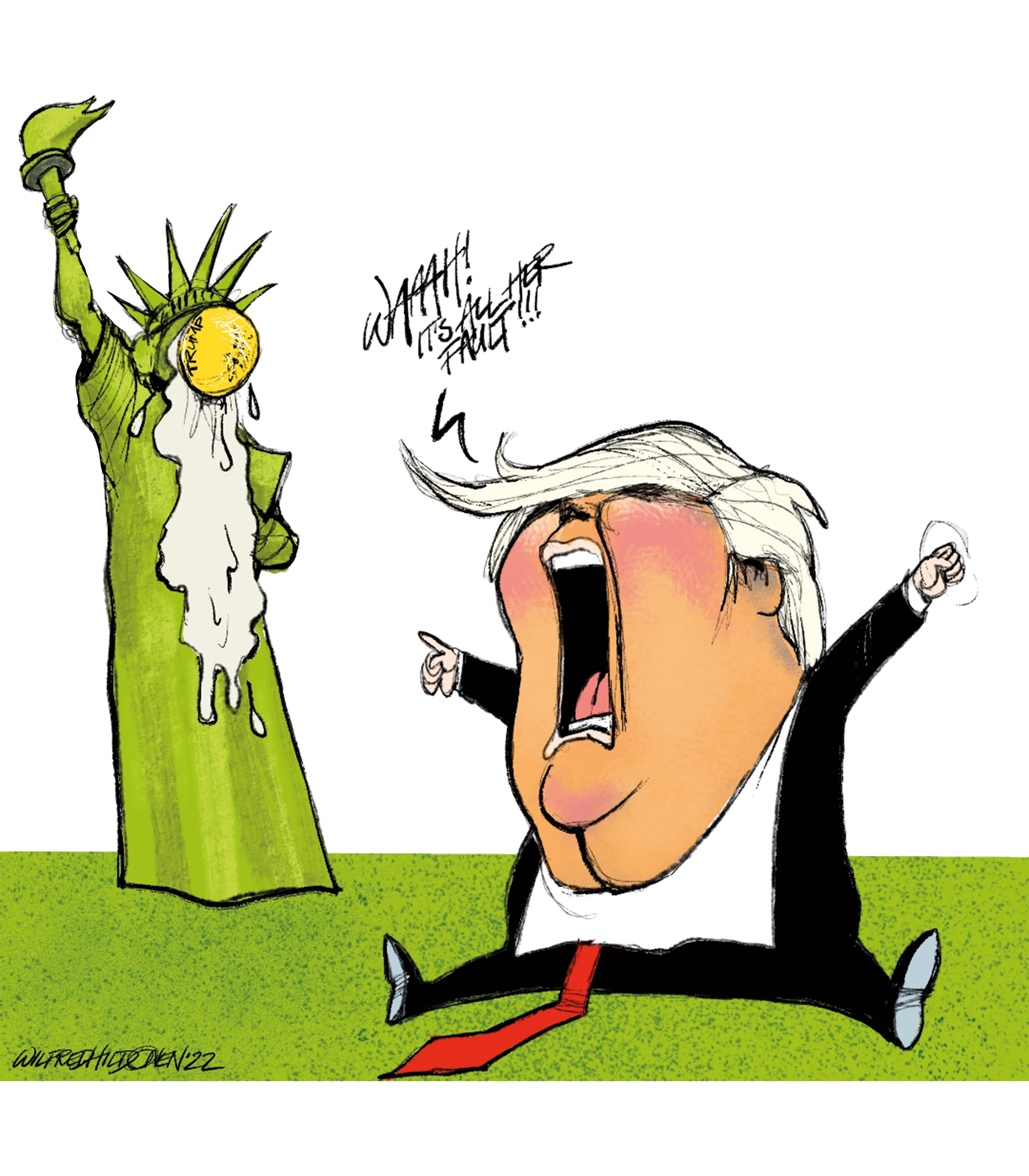 Baby Trump throwing a tantrum