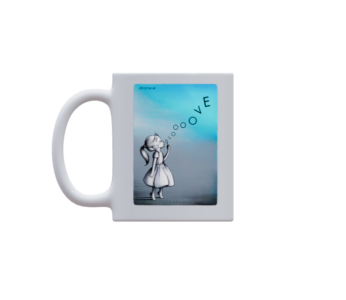 Girl Bubble - Mug by Andrea Pecchia