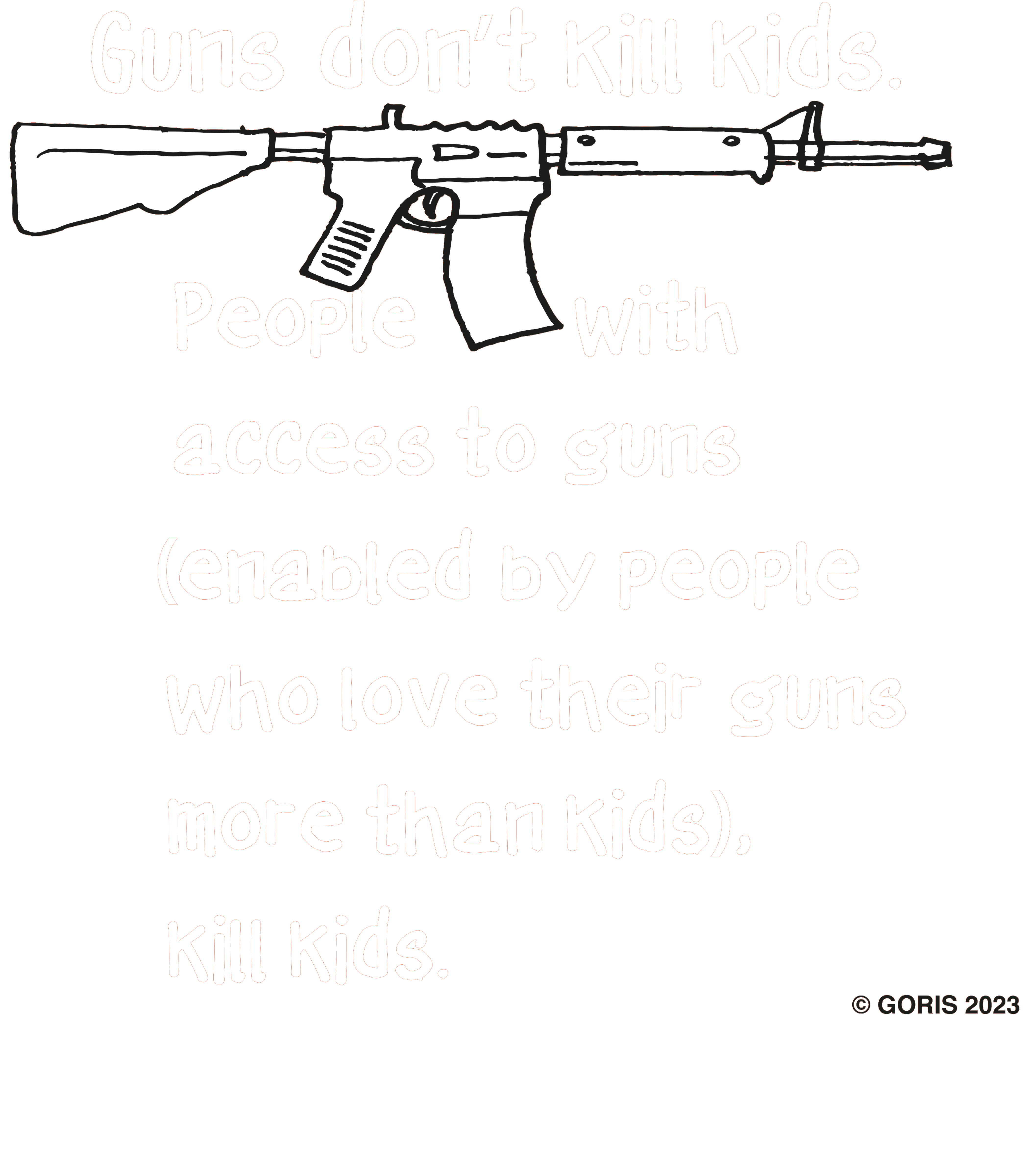 Guns and Kids - Sweatshirt by Dennis Goris
