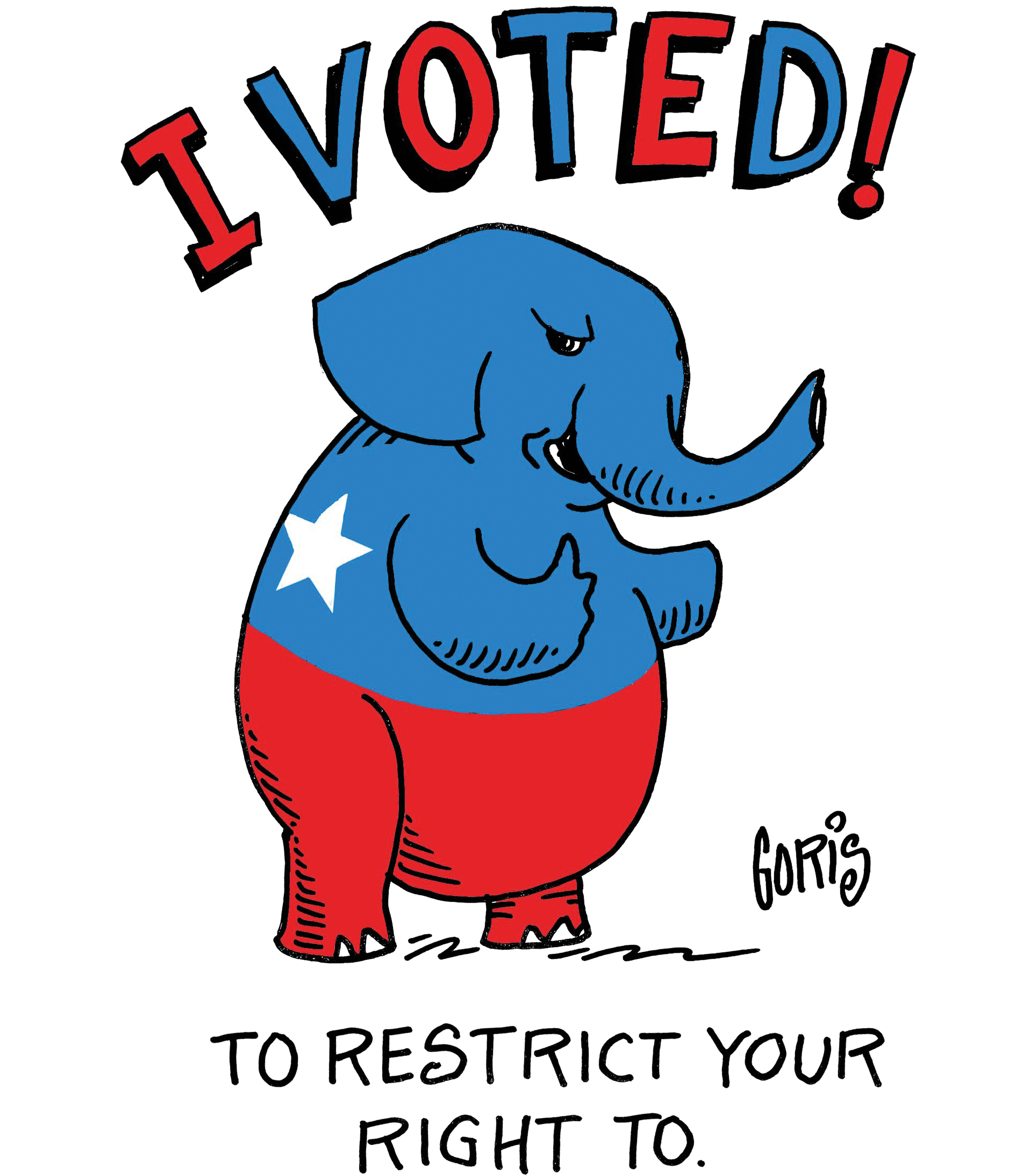 I voted GOP - T Shirt by Dennis Goris
