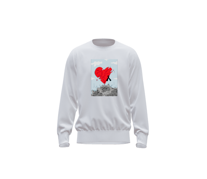 Broken Heart- Sweatshirt by Oguz Gurel