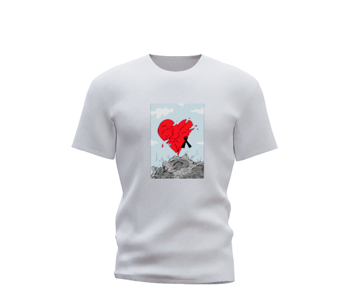 Broken Heart- T Shirt by Oguz Gurel