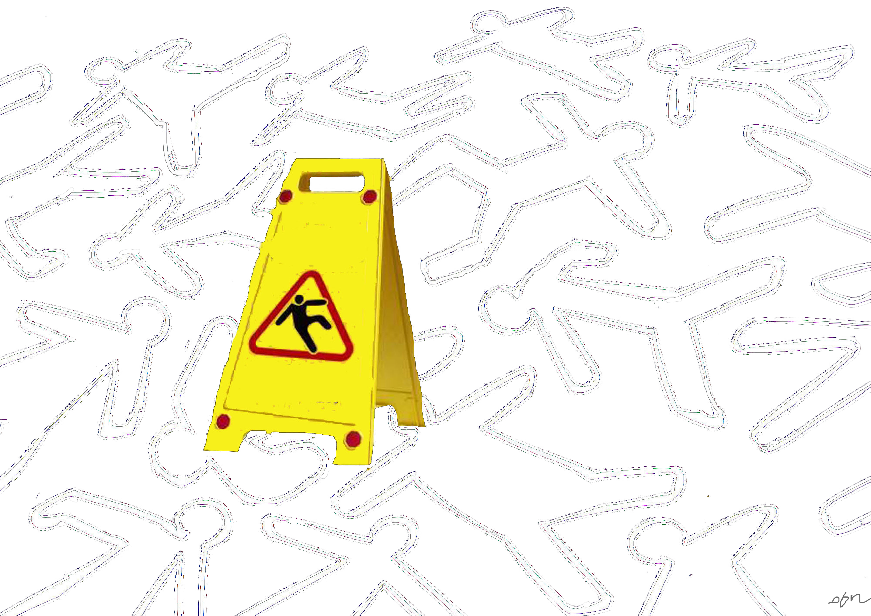 Caution- T Shirt by Oguz Gurel