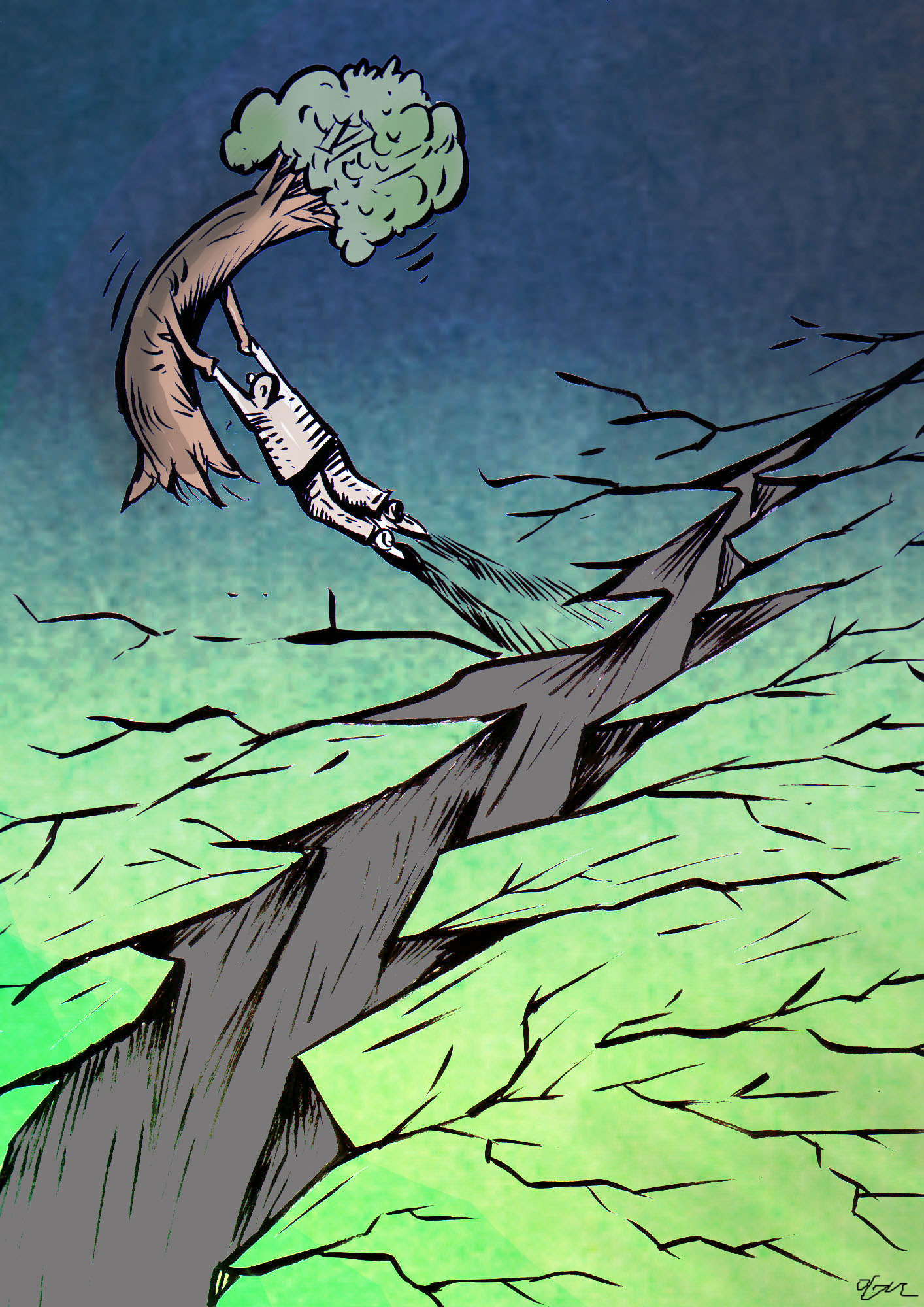 Earthquake and Nature Hoodie by Oguz Gurel