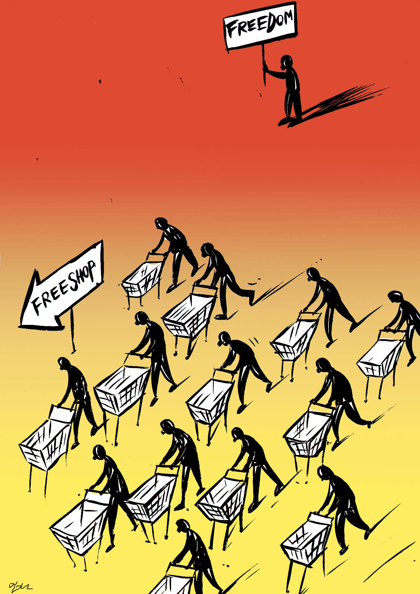 Freedom - T Shirt by Oguz Gurel