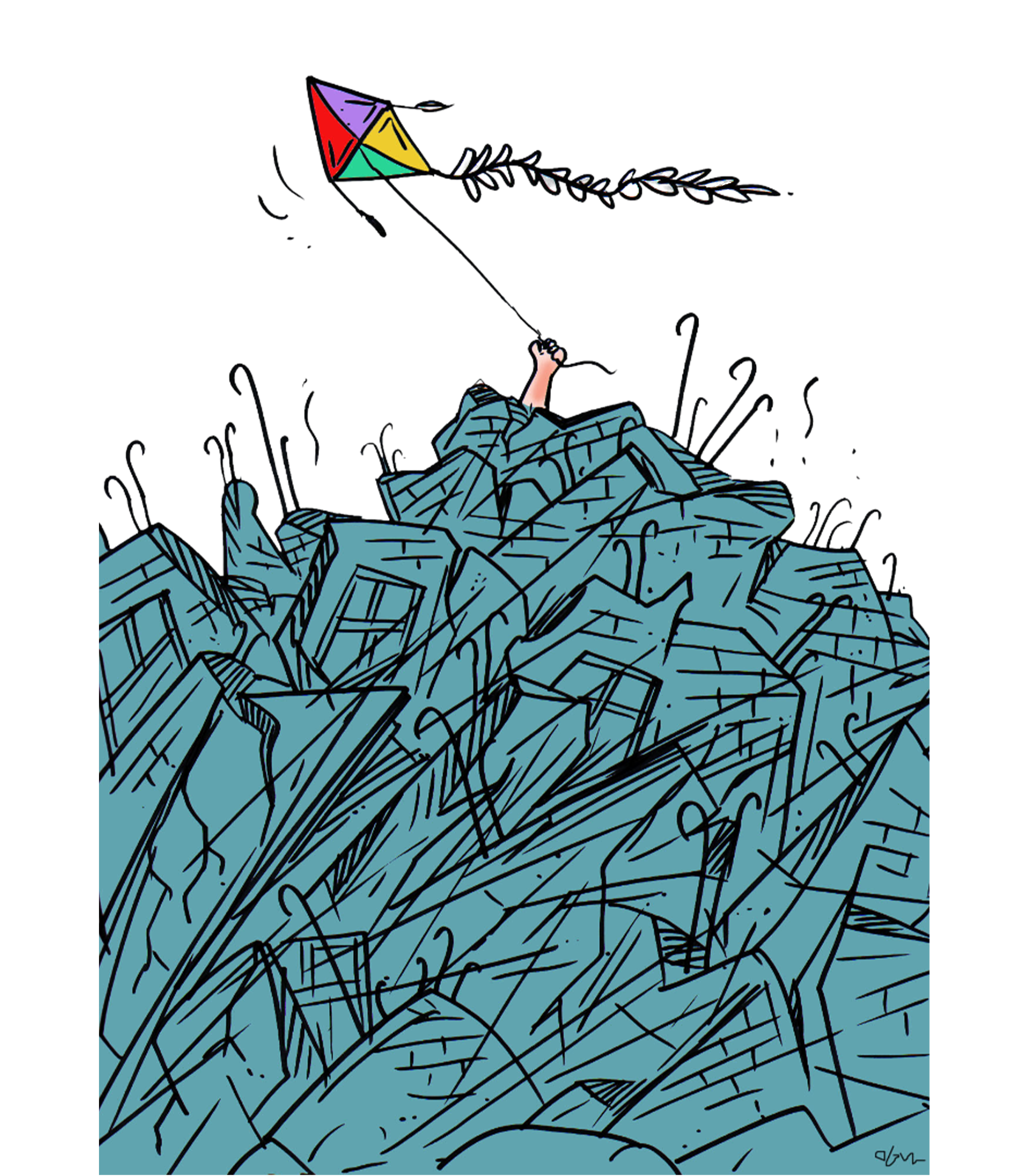 A Kite - Hoodie by Oguz Gurel