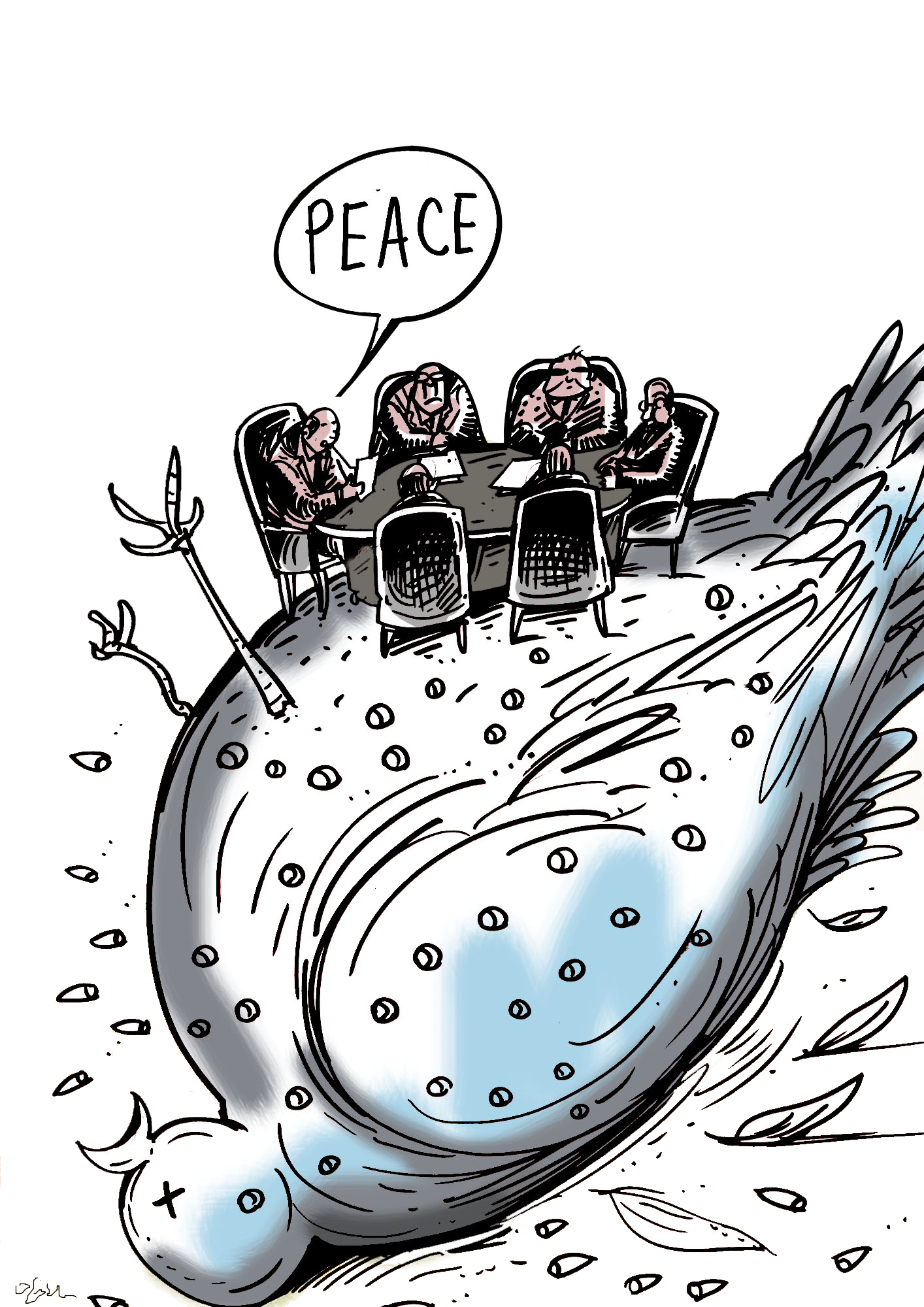 Peace - Sweatshirt by Oguz Gurel