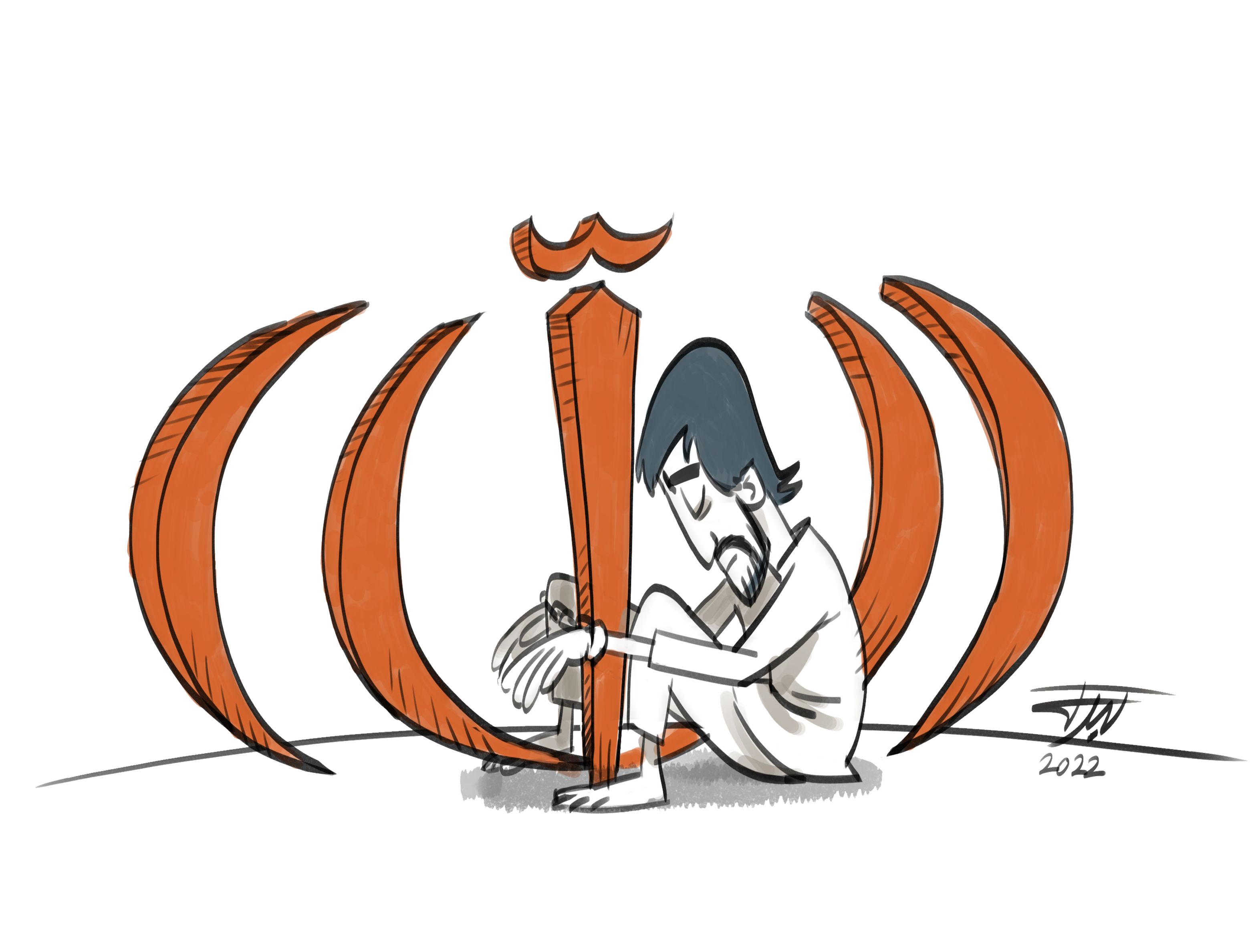 Khodanoor - T-Shirt by Afshin Sabouki