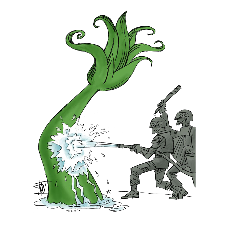 Green Movement - T-shirt by Afshin Sabouki