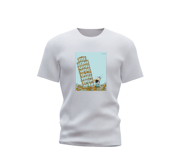 Leaning Tower- T Shirt by Jorge Luis " Johr" Lepera