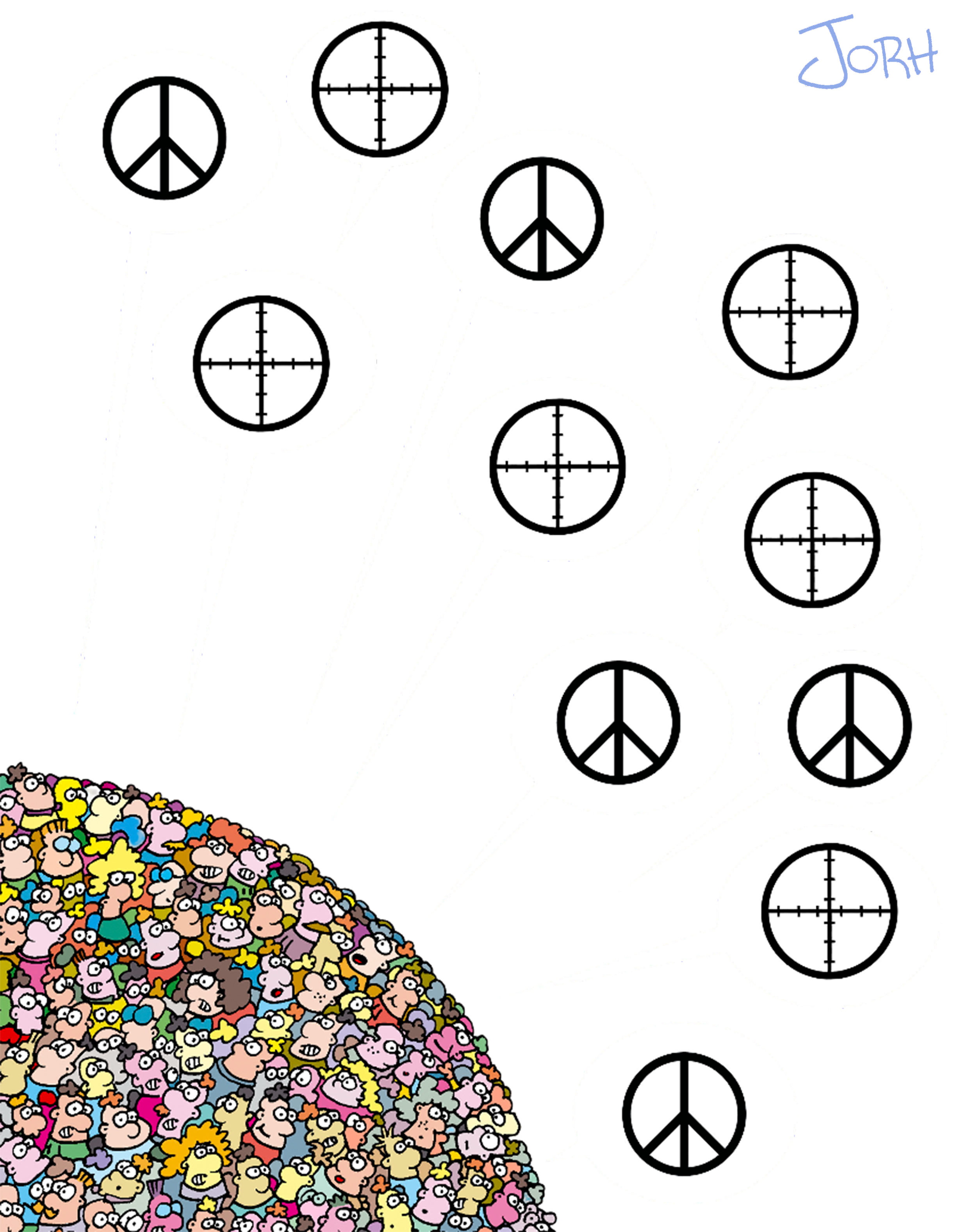 Peace & War-Sweatshirt by Jorge Luis "Johr" Lepera