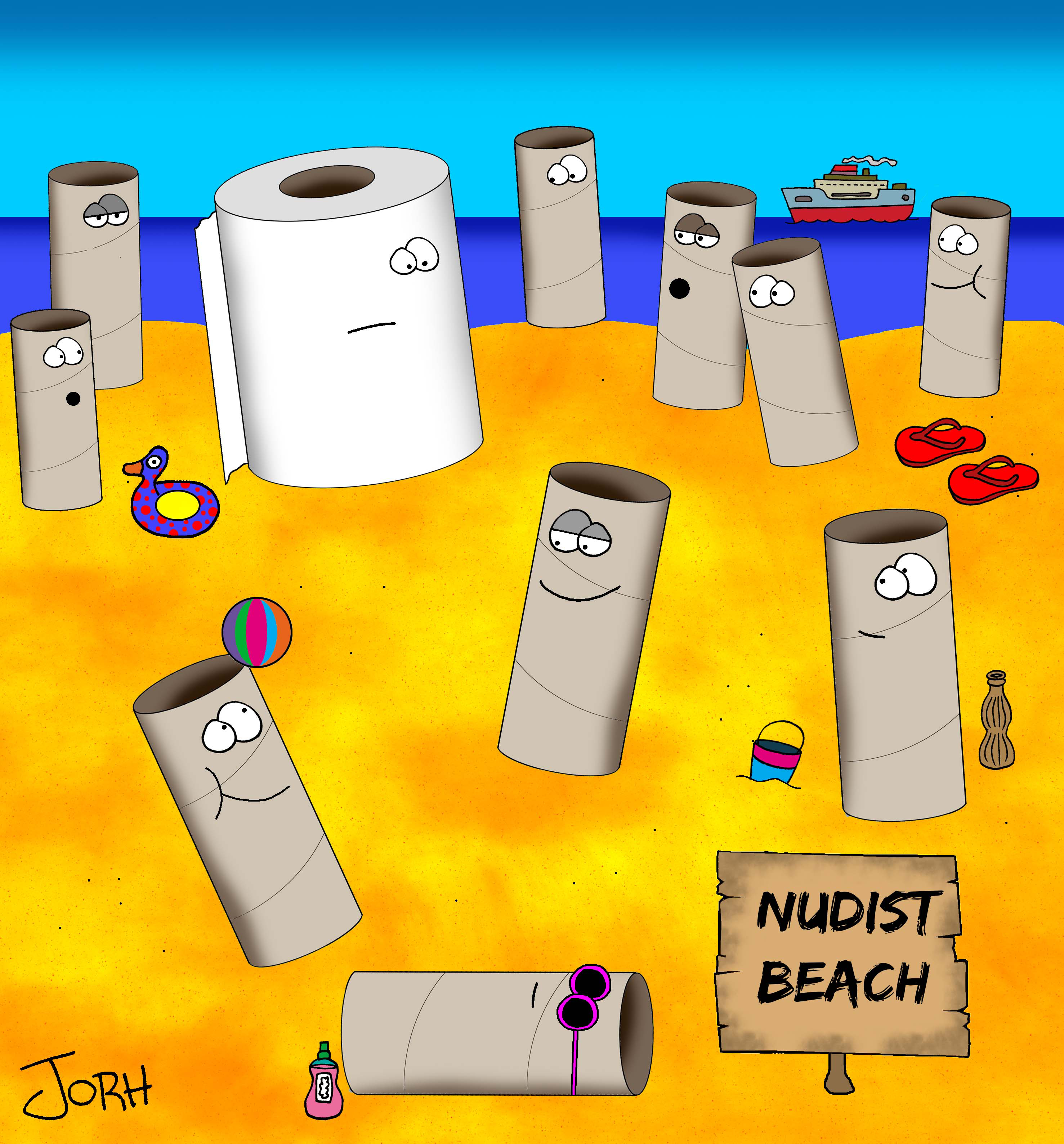 Nudist Beach- Sweatshirt by Jorge Luis "Johr" Lepera