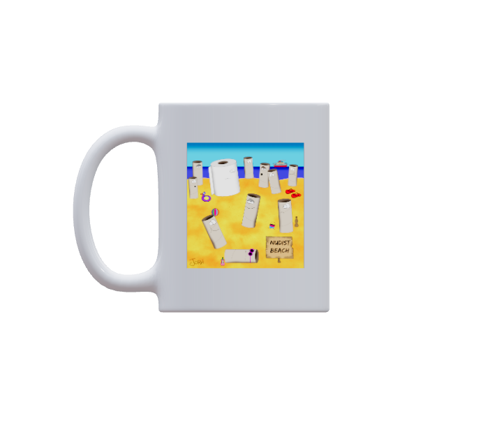 Nudist Beach- Mug by Jorge Luis "Johr" Lepera