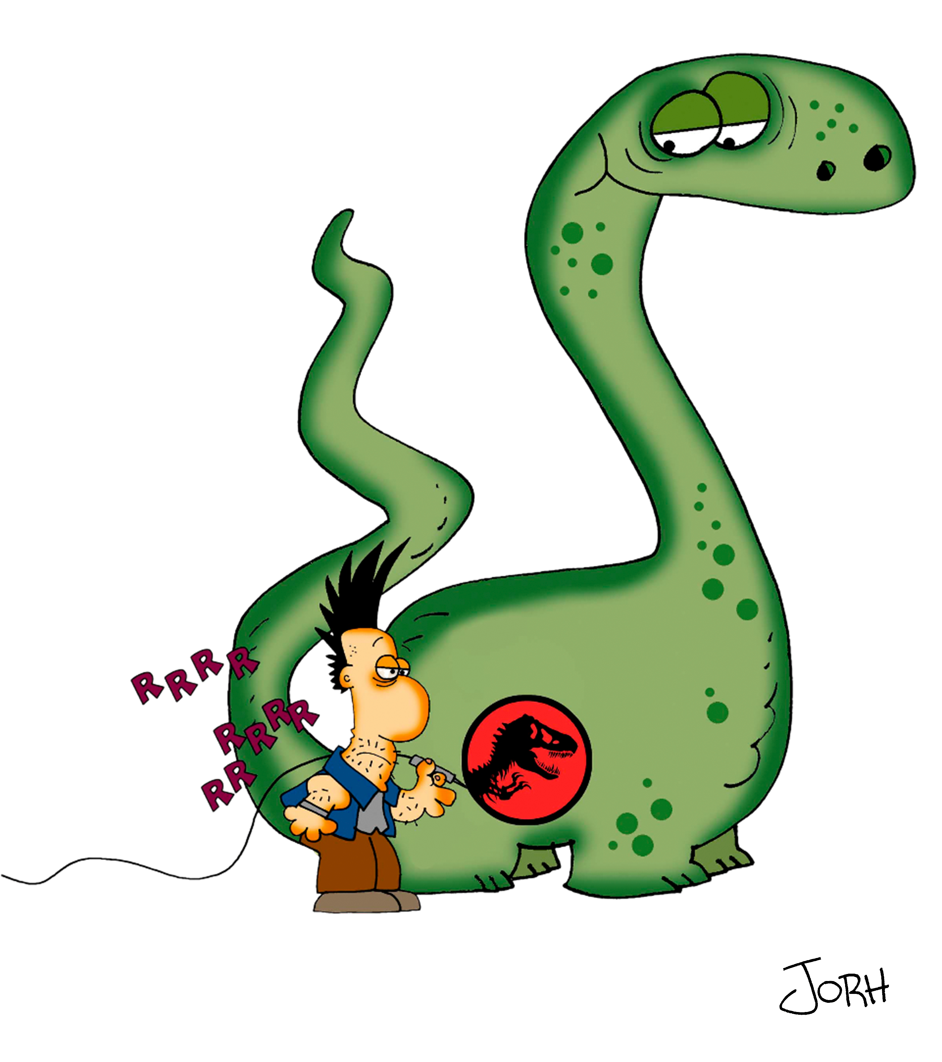 Dino - Mug by Jorge Luis "Johr" Lepera