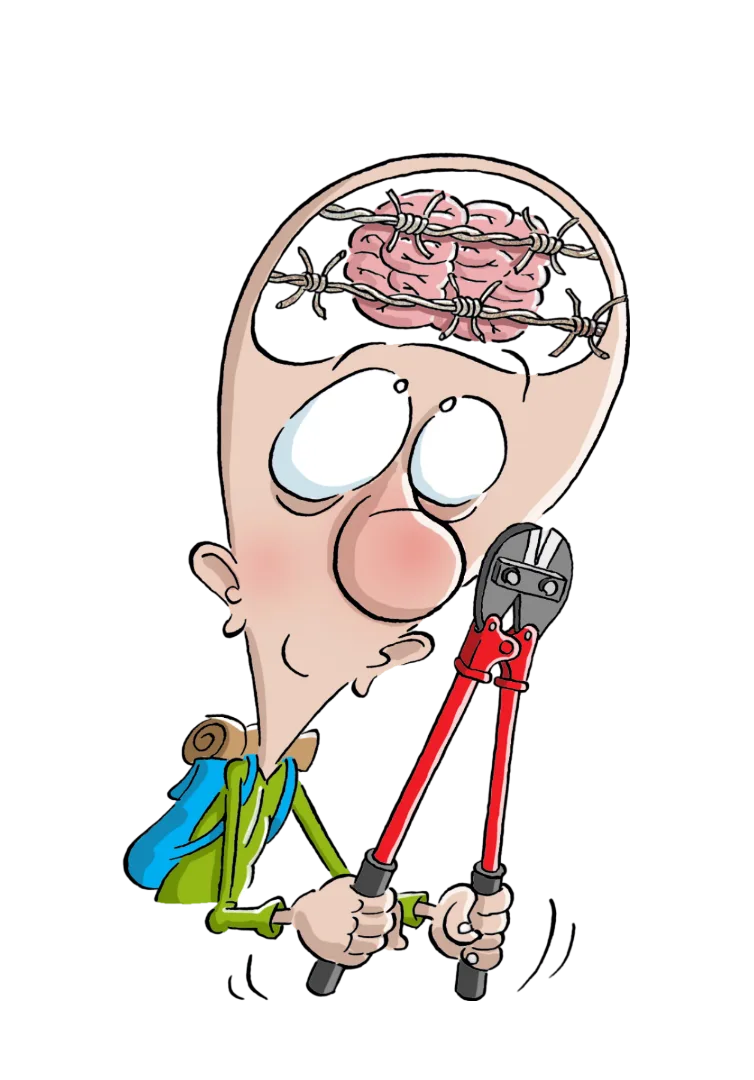 Barbed Wire Brain Head