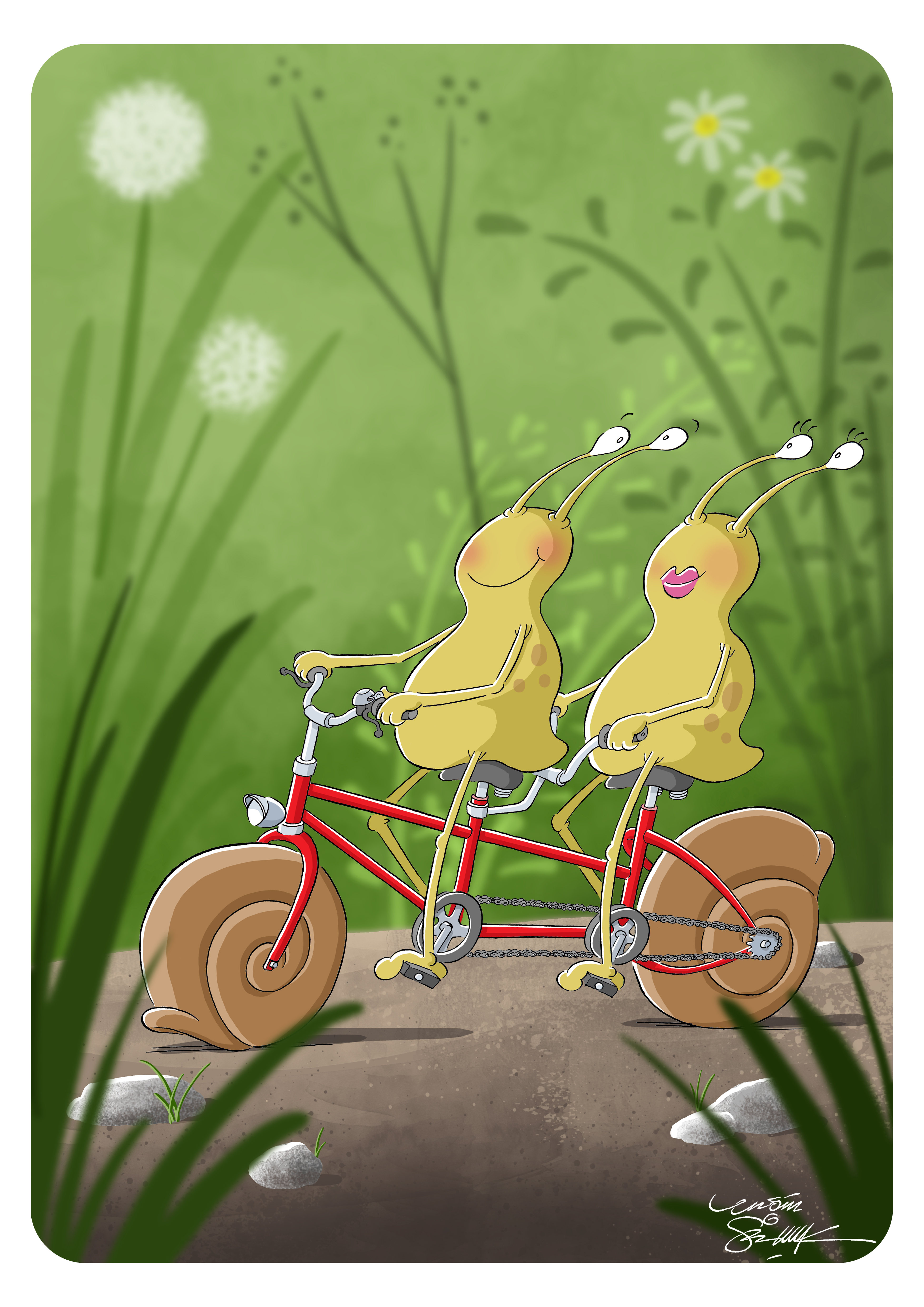 Bike Tandem - Mug by Engin Selcuk