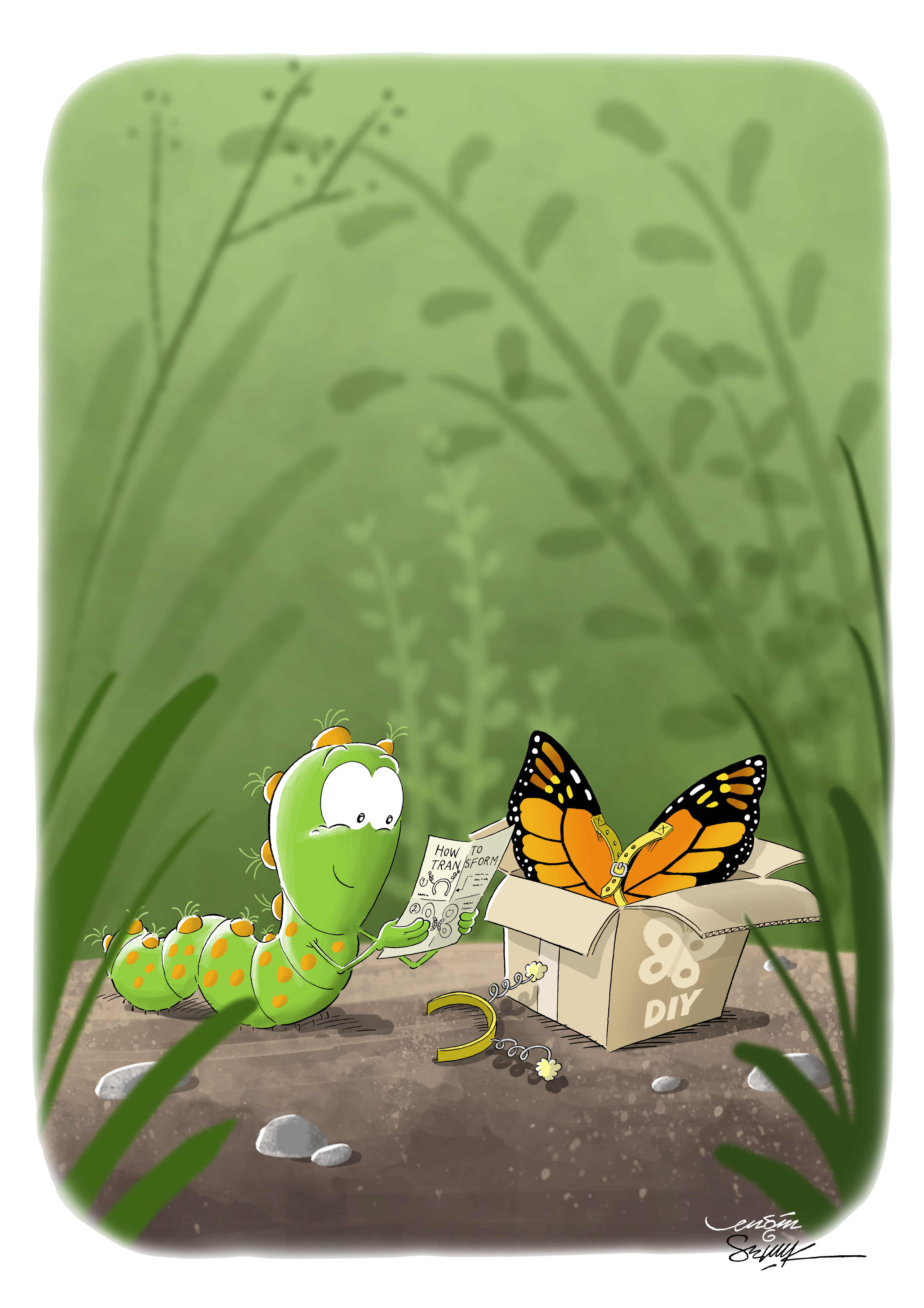 Caterpillar Butterfly - Sweatshirt by Engin Selcuk