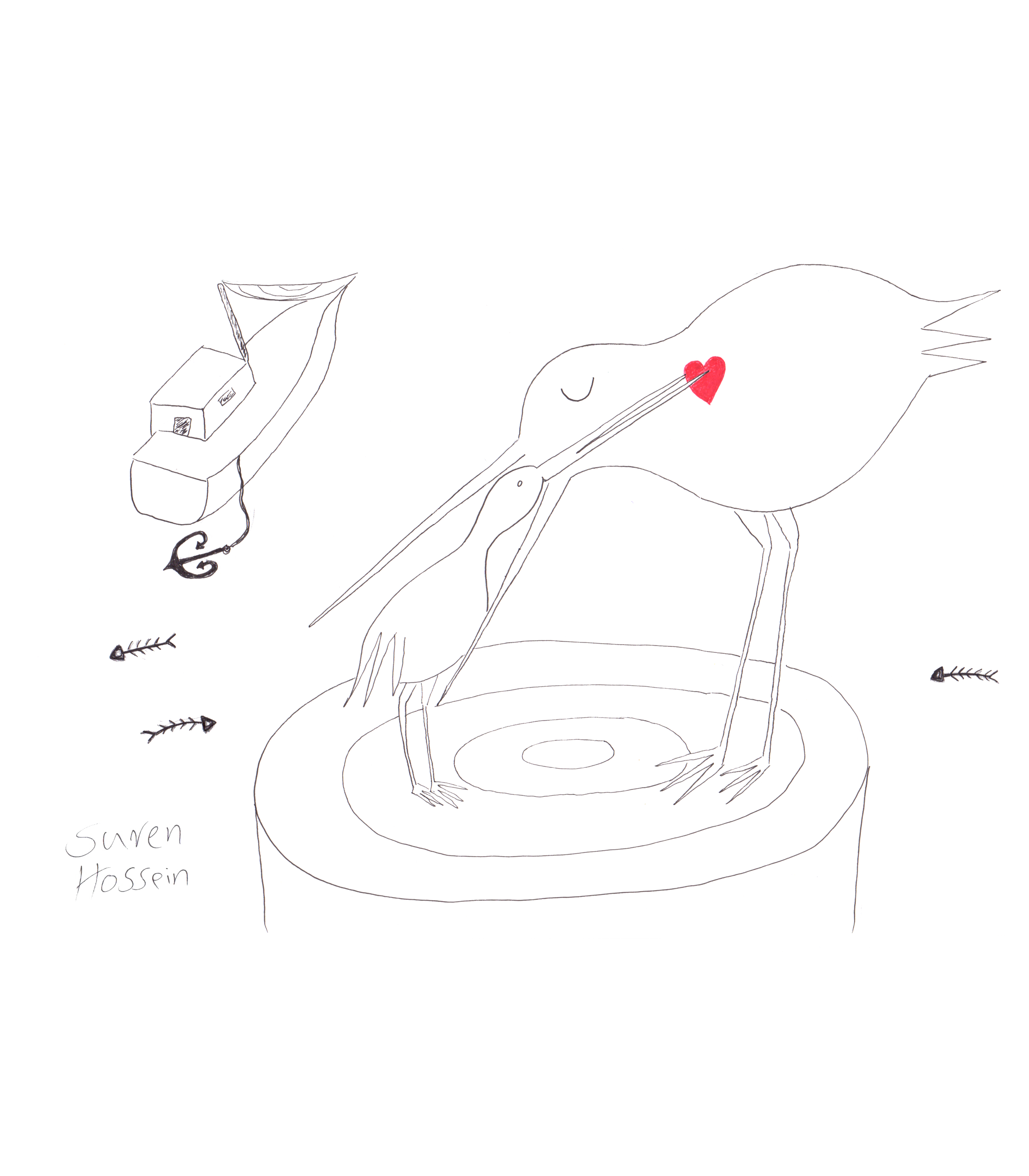 Love & Crows- Mug by Suren Hossein