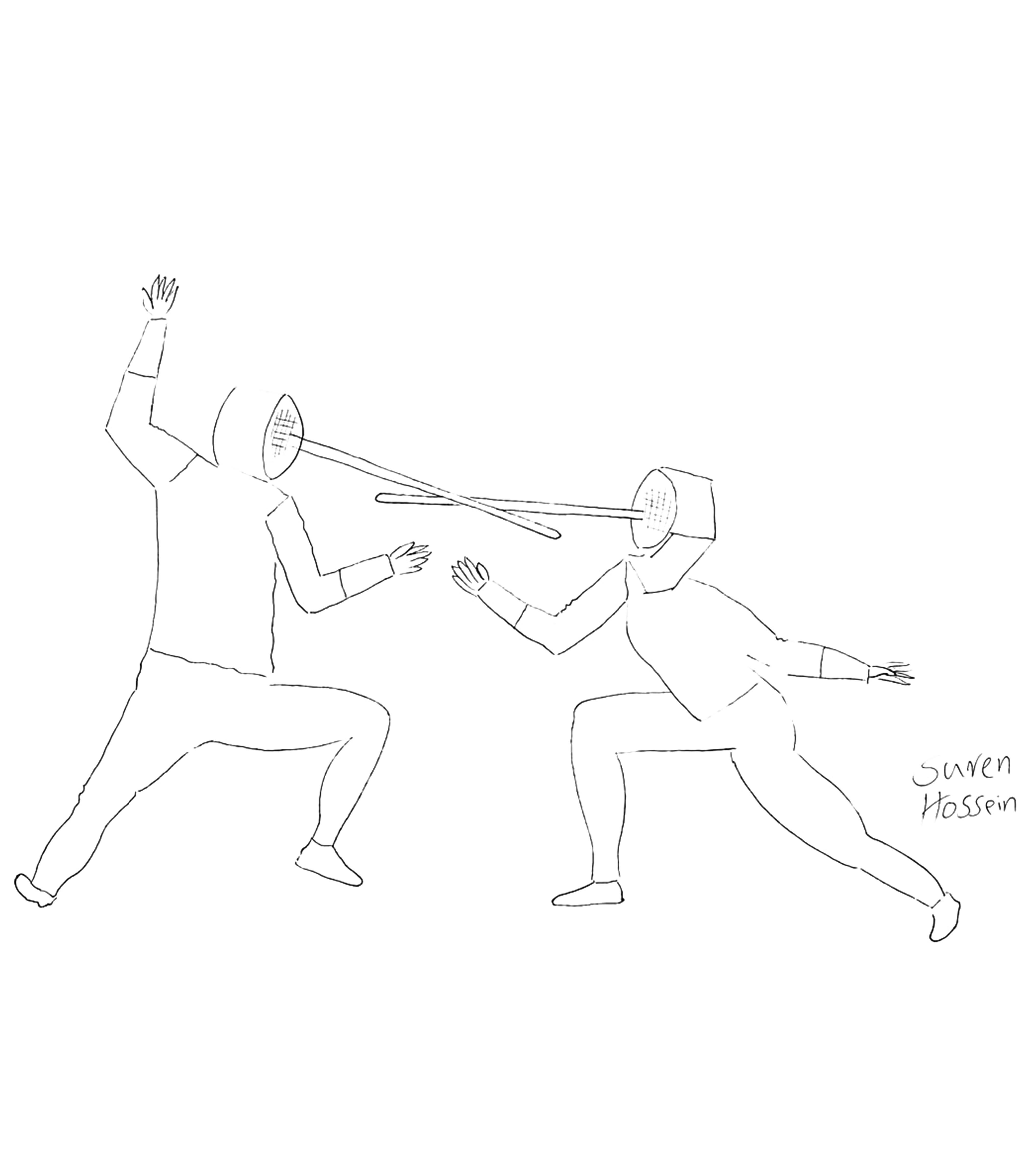 Fencing- T-Shirt by Suren Hossein