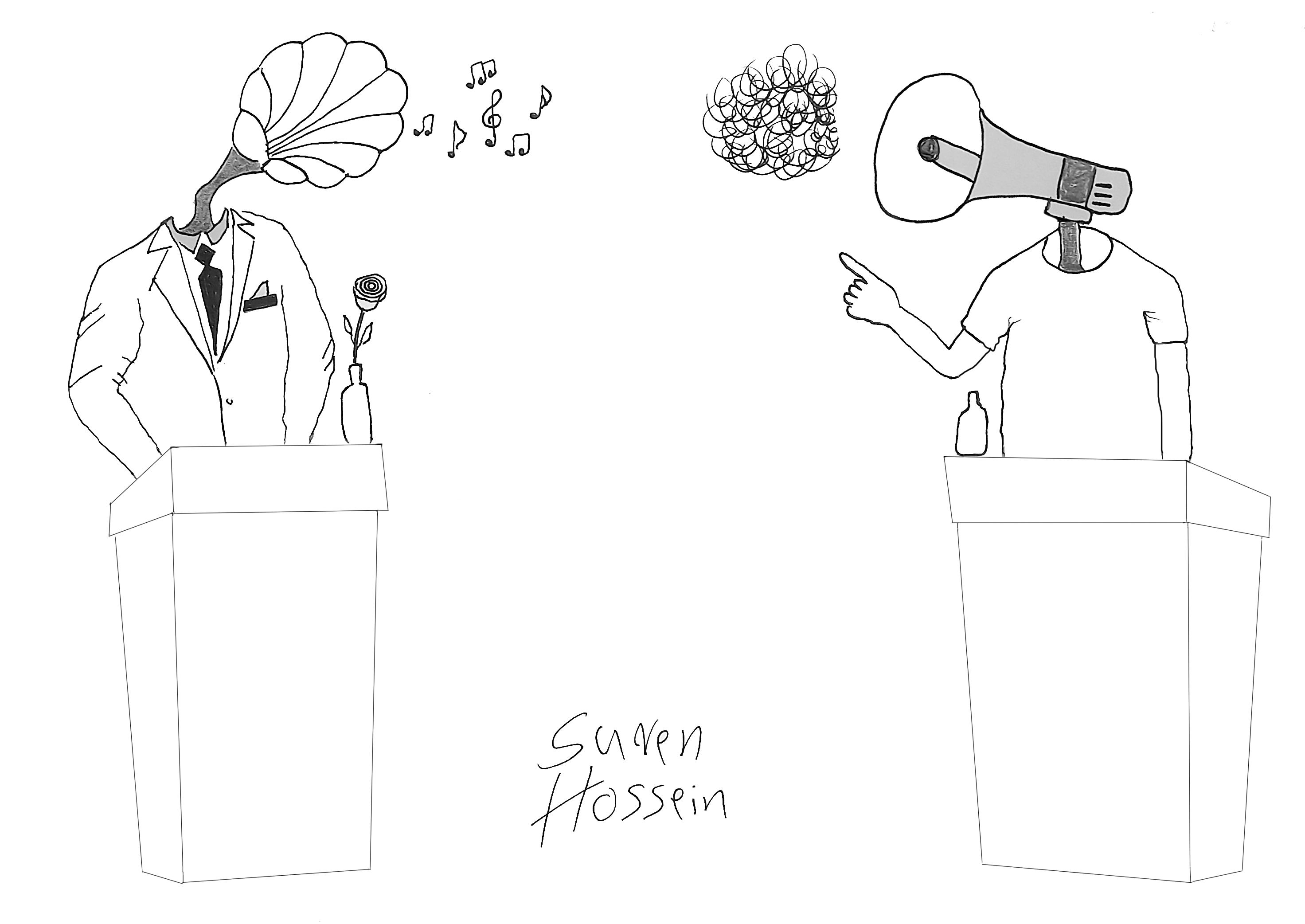 Thoughts & Music - Mug by Suren Hossein