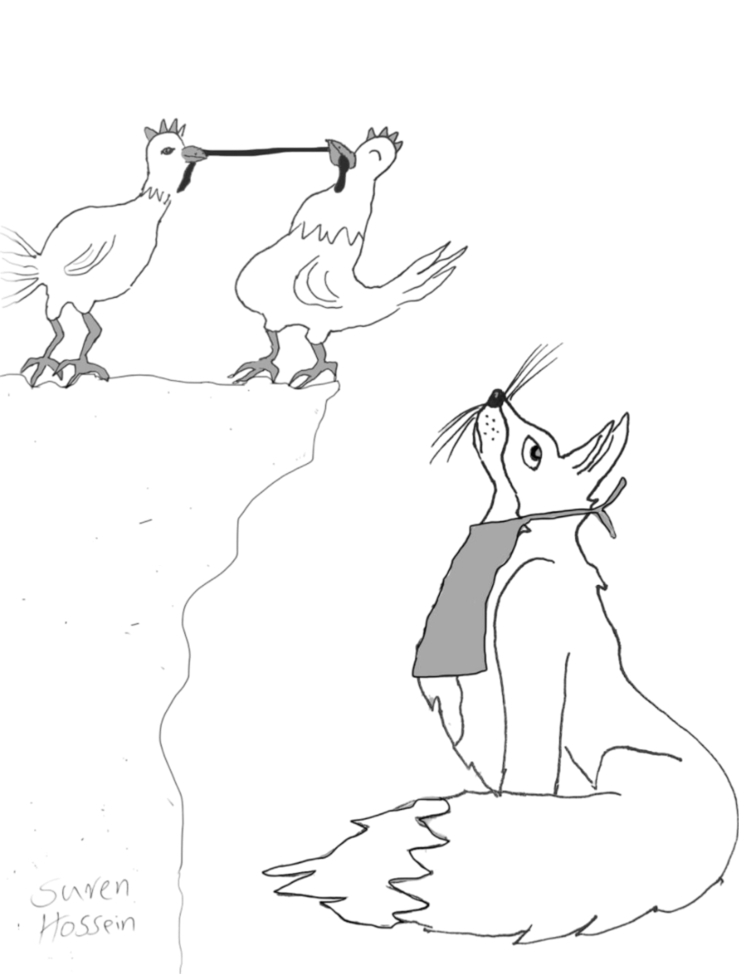 Fox & Chickens -Mug by Suren Hossein