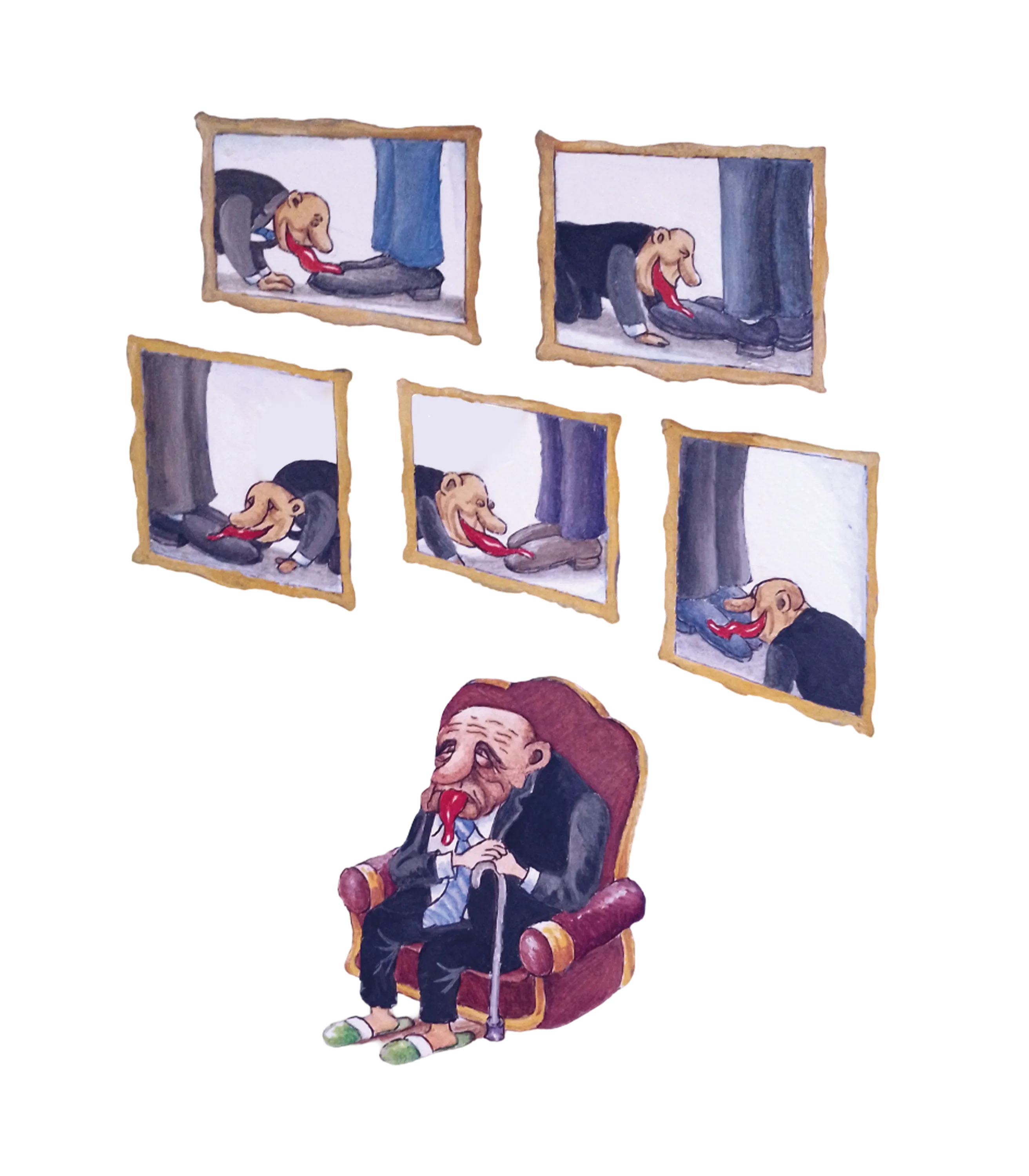 Man and frames
