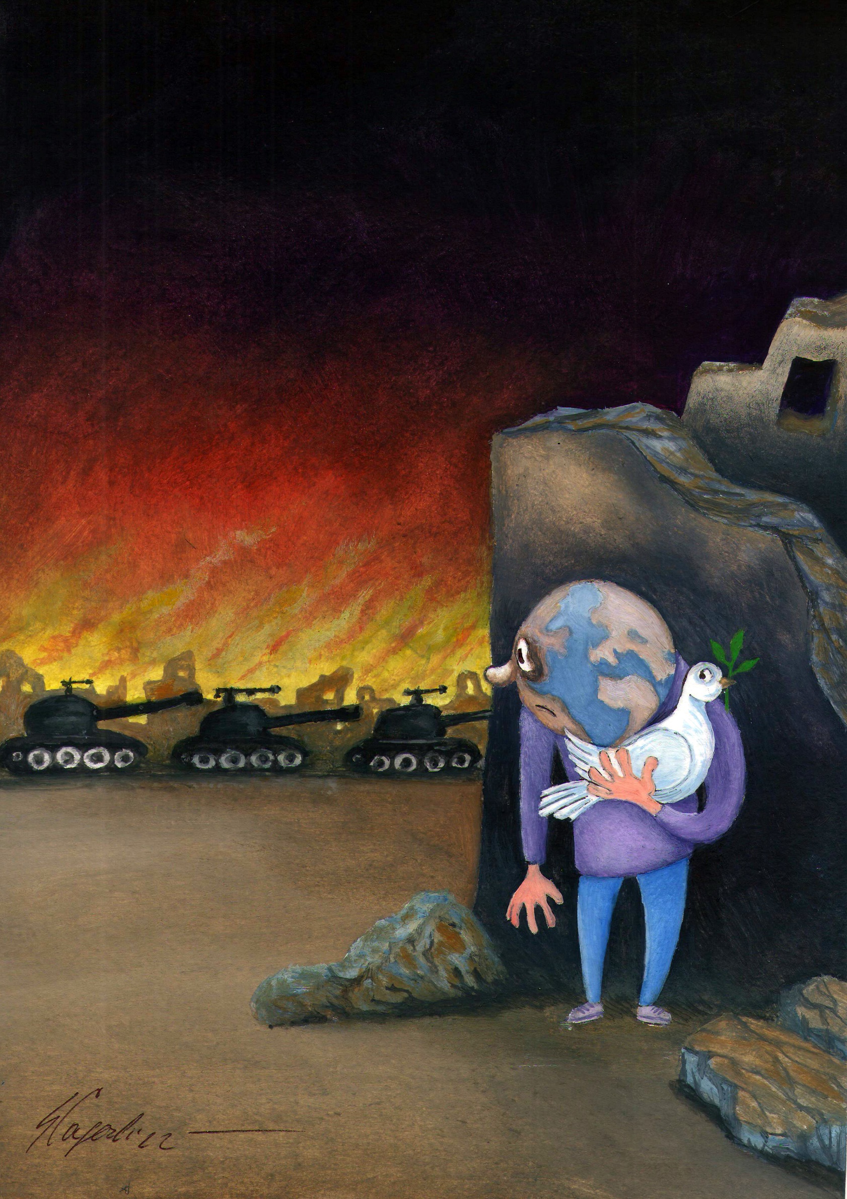 Peace & War- Sweatshirt by Seyran Caferli