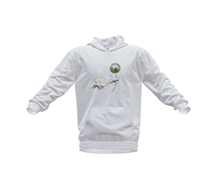 Earth & Soccer- Hoodie by Hossein Naghib