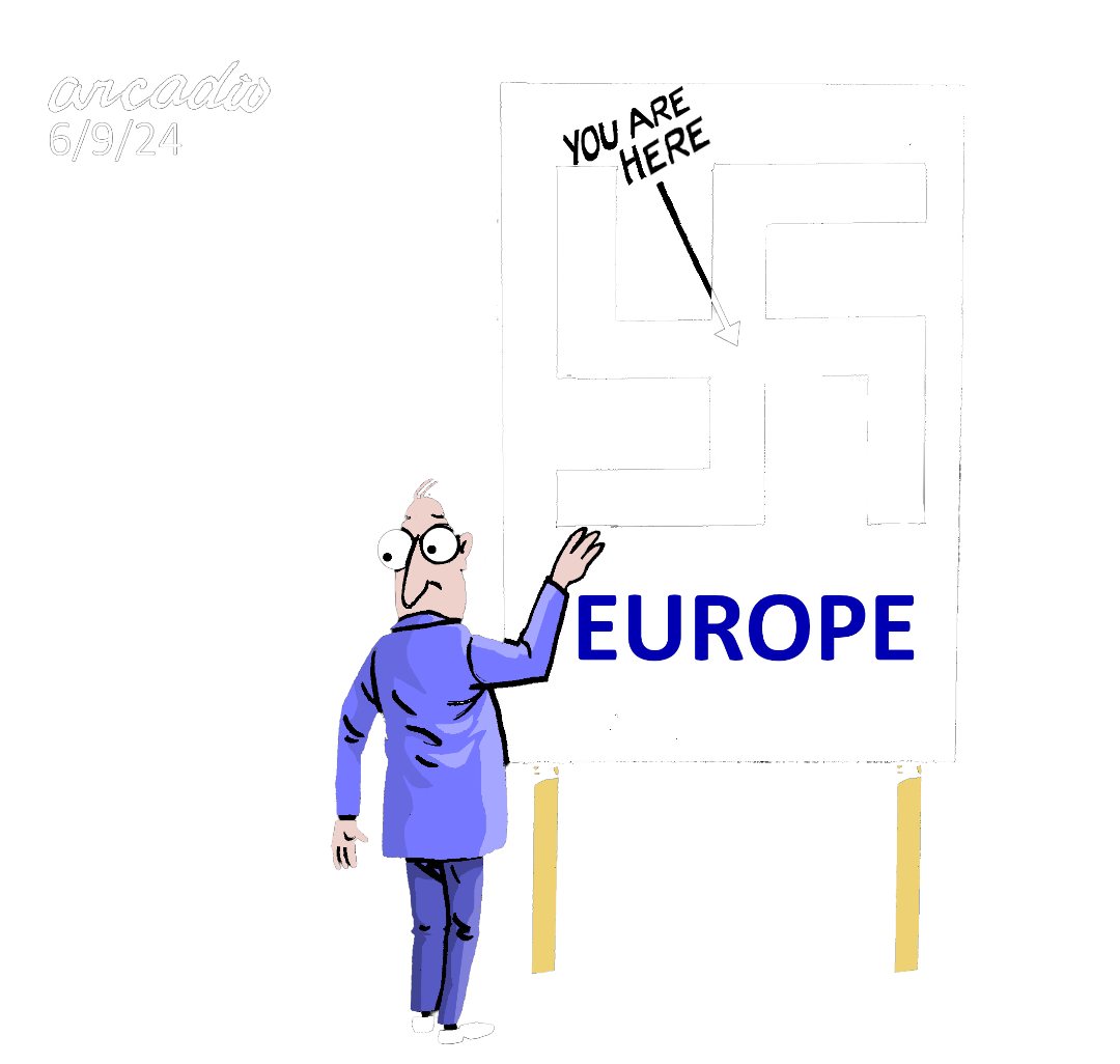 European Political Map - T- Shirt by Arcadio Esquivel