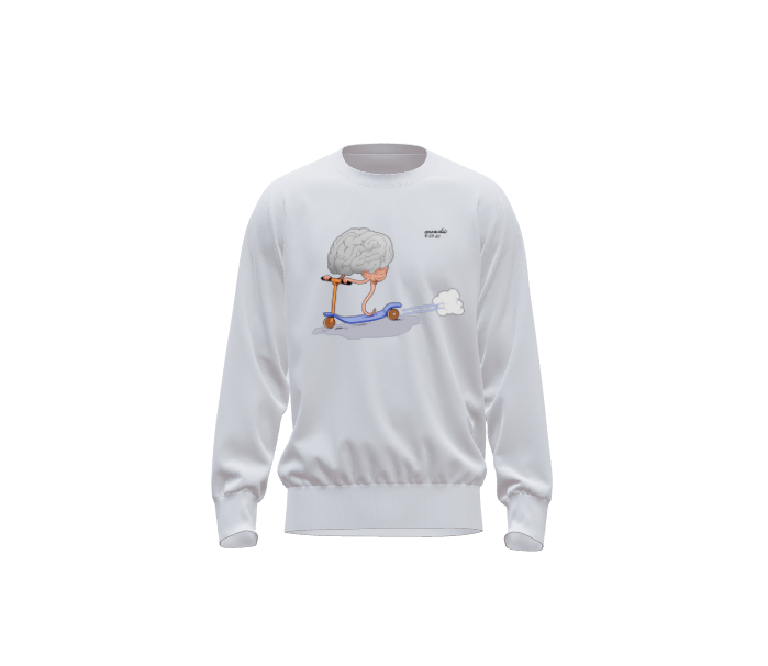 Brains on the Run- Sweatshirt by Arcadio Esquivel