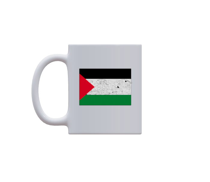 Free Palestine- Mug by Fadi  "FadiToon" Abou Hassan