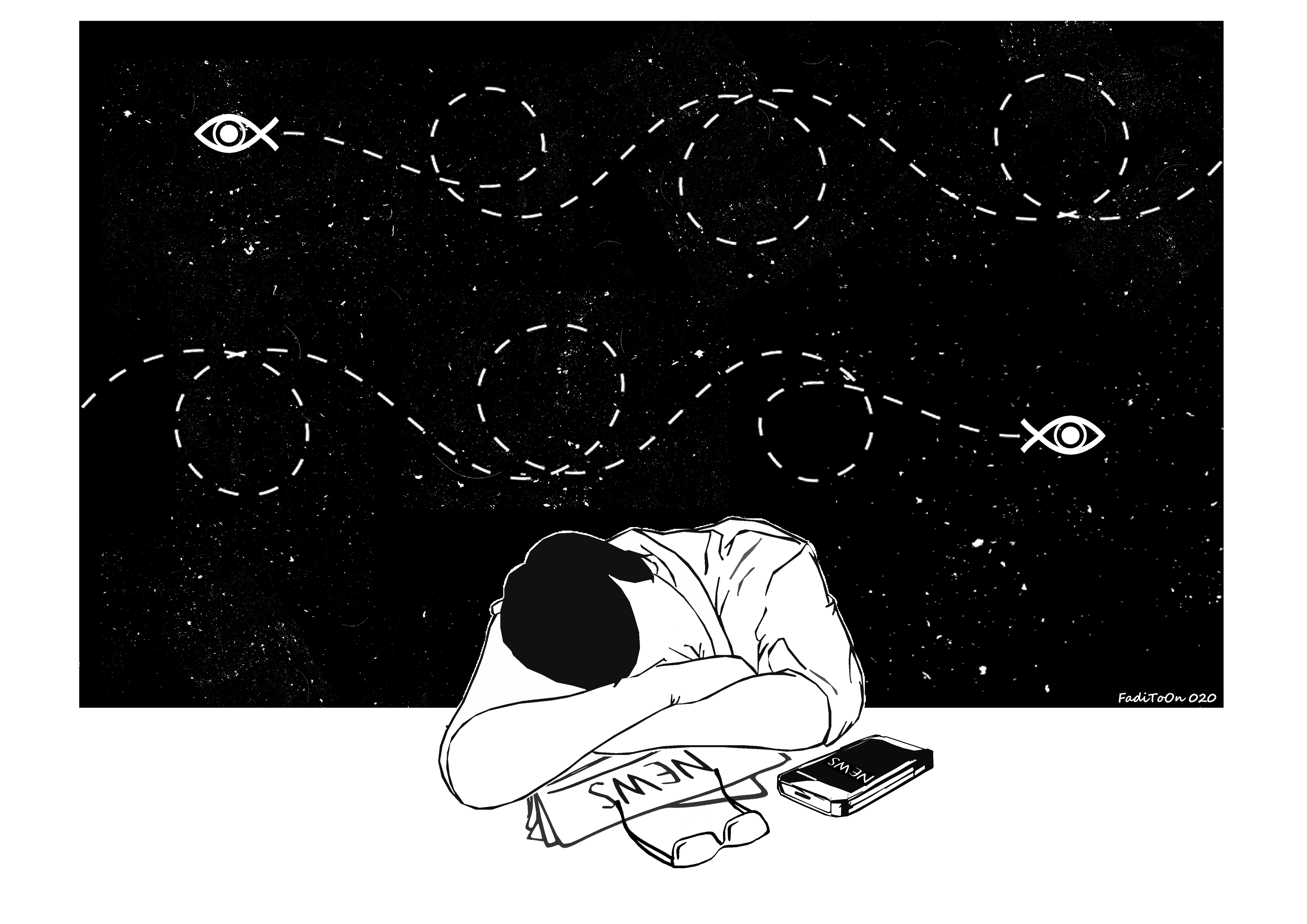 News- Mug by Fadi "FadiToon" Abou Hassan