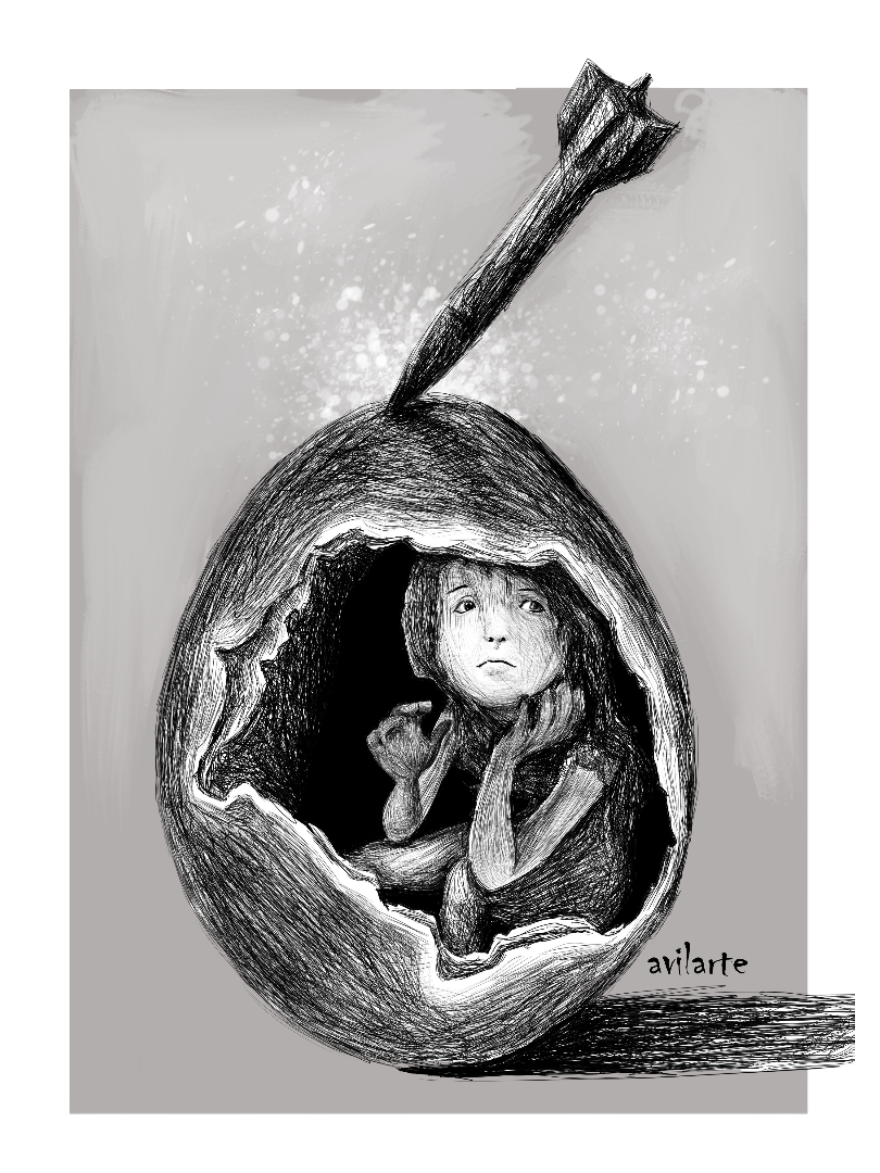 A Girl- Sweatshirt by Jose Rodriguez Avila