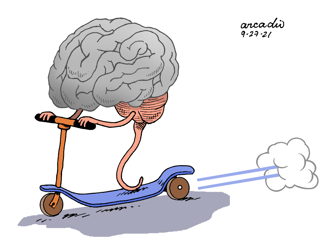 Brains on the Run- Mug by Arcadio Esquivel