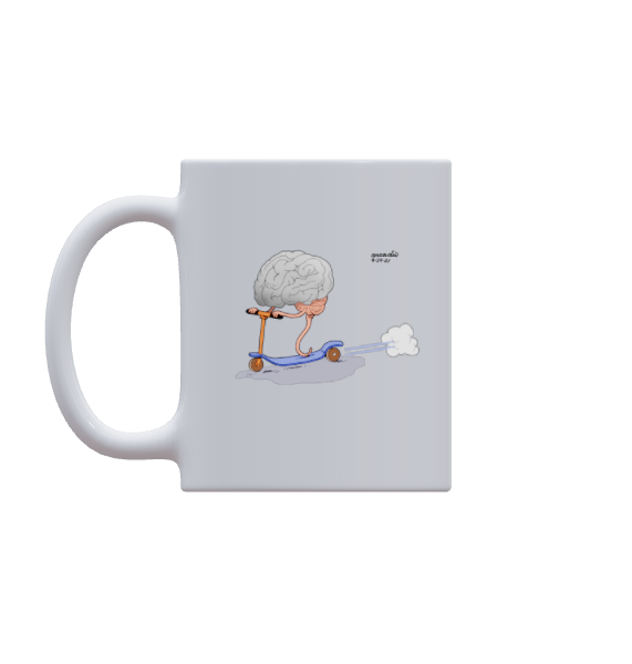 Brains on the Run- Mug by Arcadio Esquivel