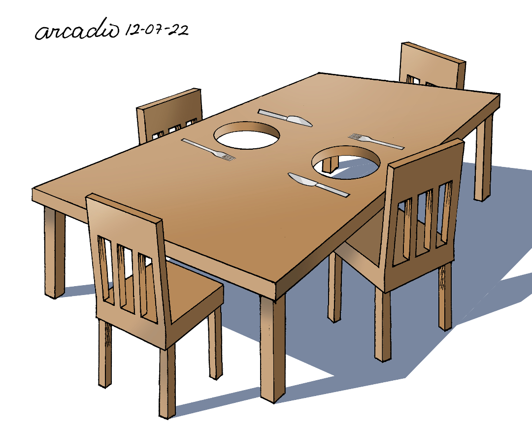 The Table- Sweatshirt by Arcadio Esquivel